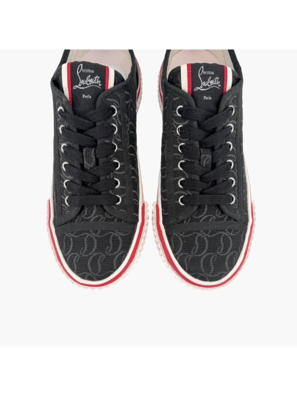 Christian Louboutin Super Pedro Platform Sneakers Black Size 39 US 9 Women’s - Picture 3 of 15